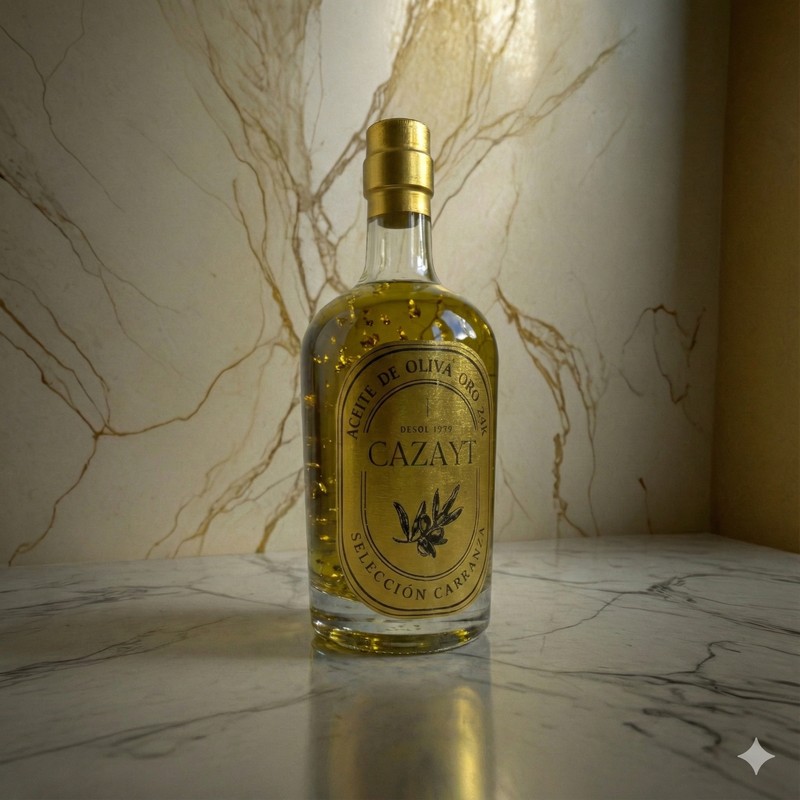 Carranza 24K Gold extra virgin olive oil bottle